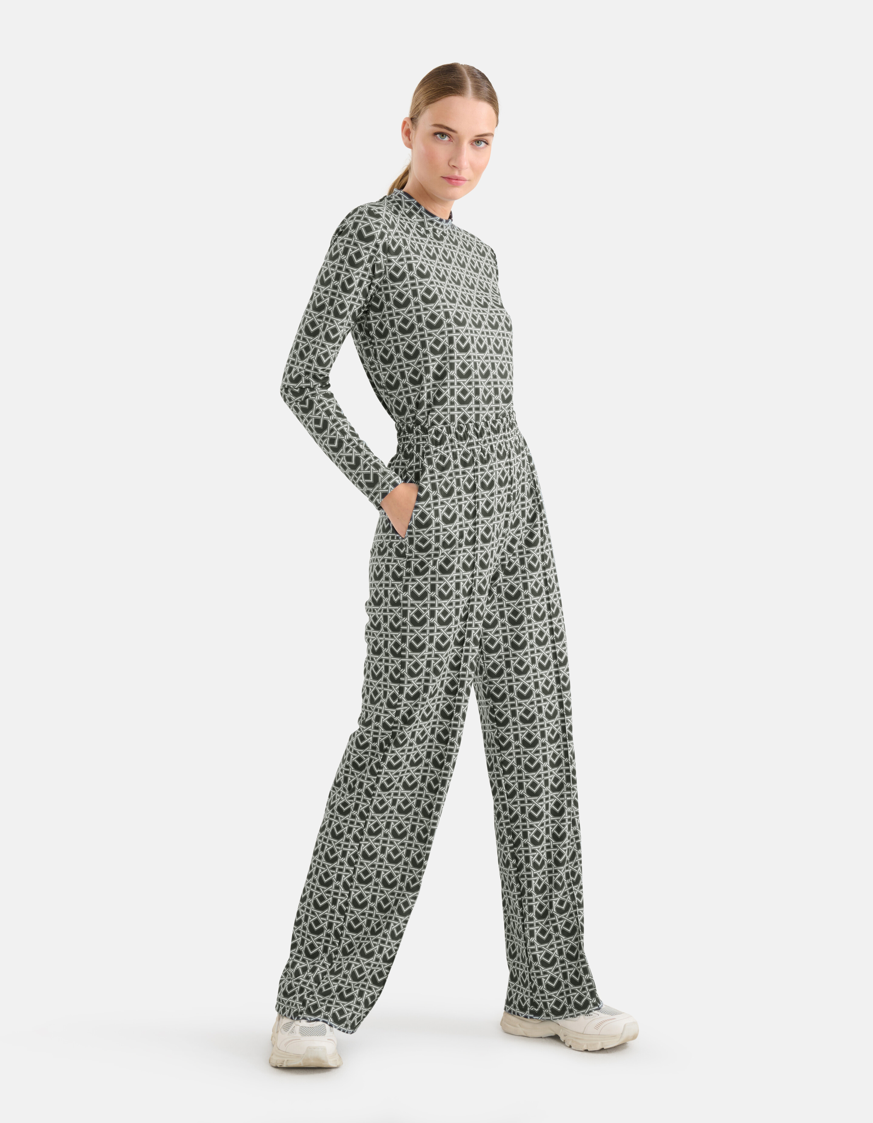 Travel Wide Leg Trousers Dunkelgrau SHOEBY WOMEN