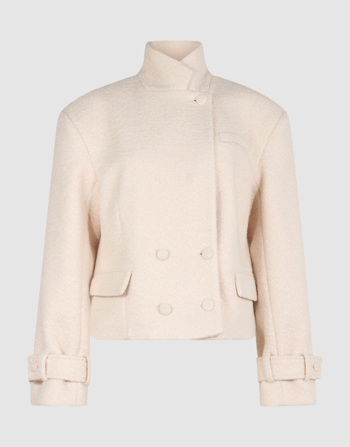 Teddy-Boucl&eacute;-Jacke in Offwhite By Lonneke SHOEBY WOMEN