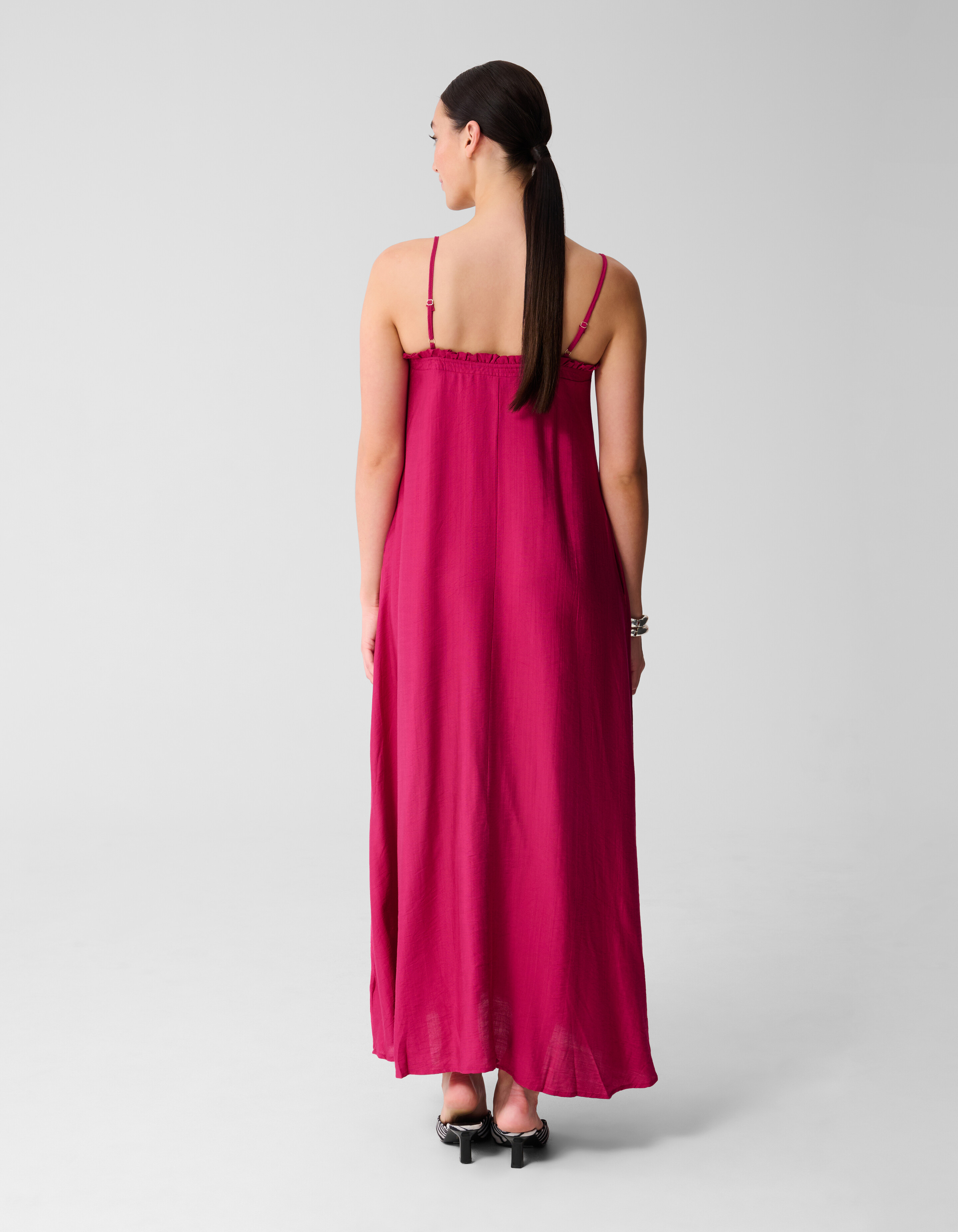 Rüschen-Maxikleid Rosa SHOEBY WOMEN