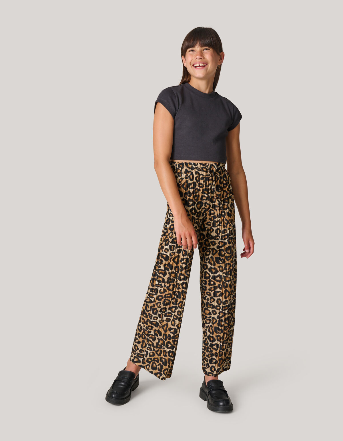 Leopard Pliss&eacute;-Hose SHOEBY GIRLS