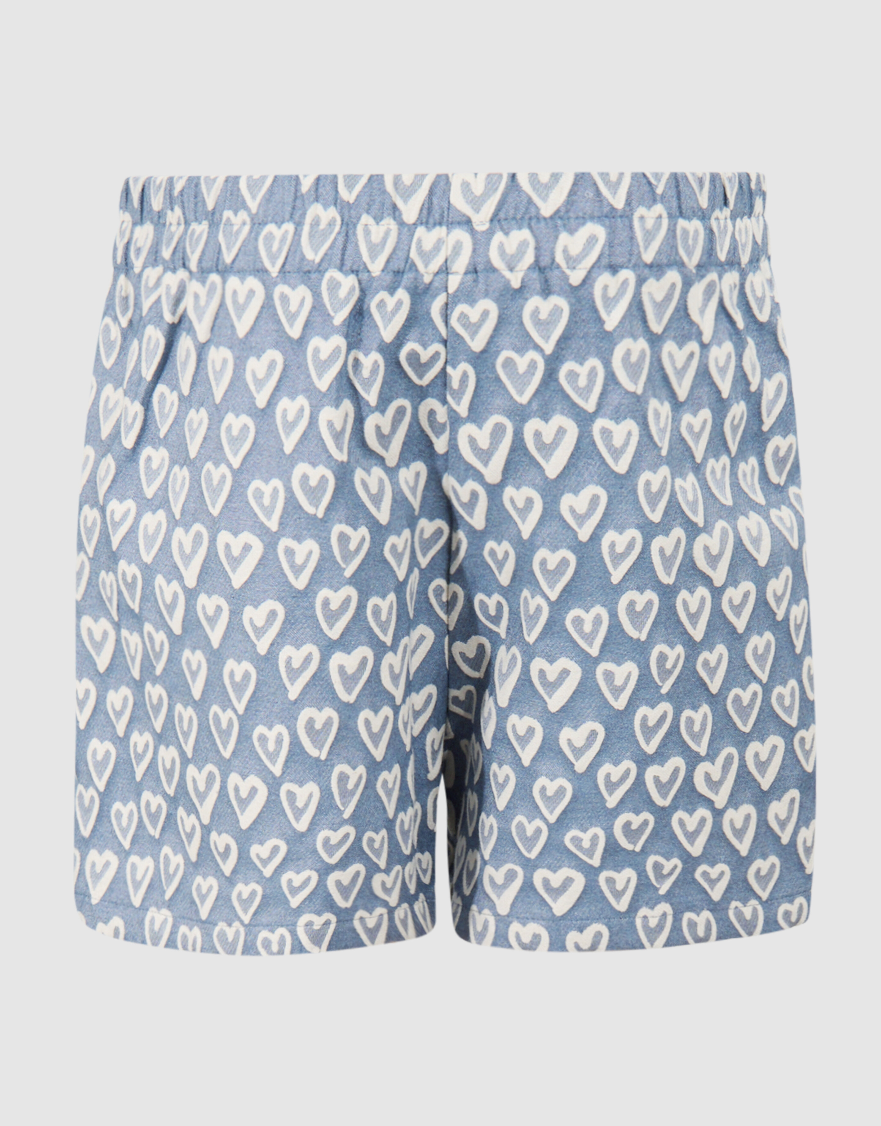 Herz-Stickerei Kurz Blauw SHOEBY GIRLS