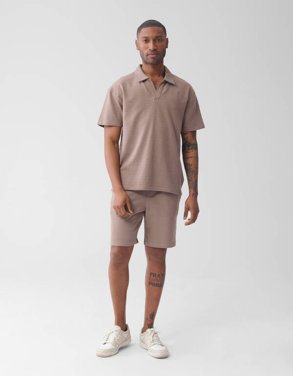 Stickerei Polo Hellbraun SHOEBY MEN