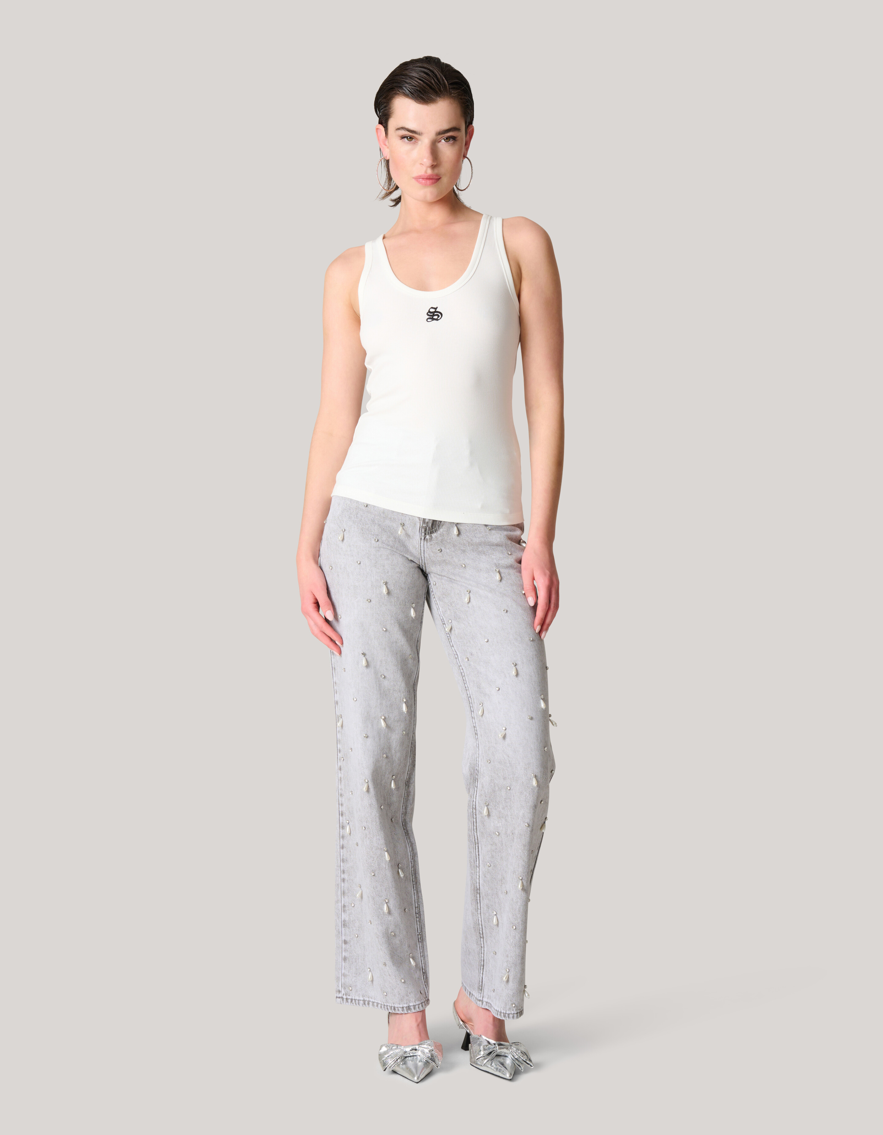 Shoeby Logo Tanktop Weiß SHOEBY WOMEN