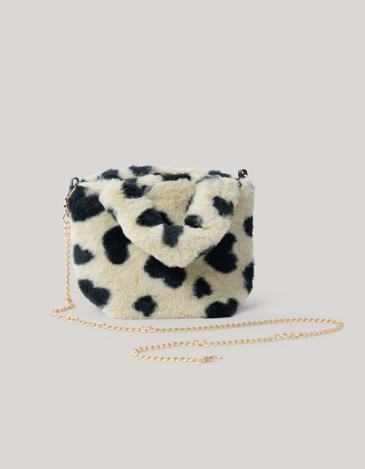 Pelzige Herz Tasche Off Weiß SHOEBY ACCESSOIRES