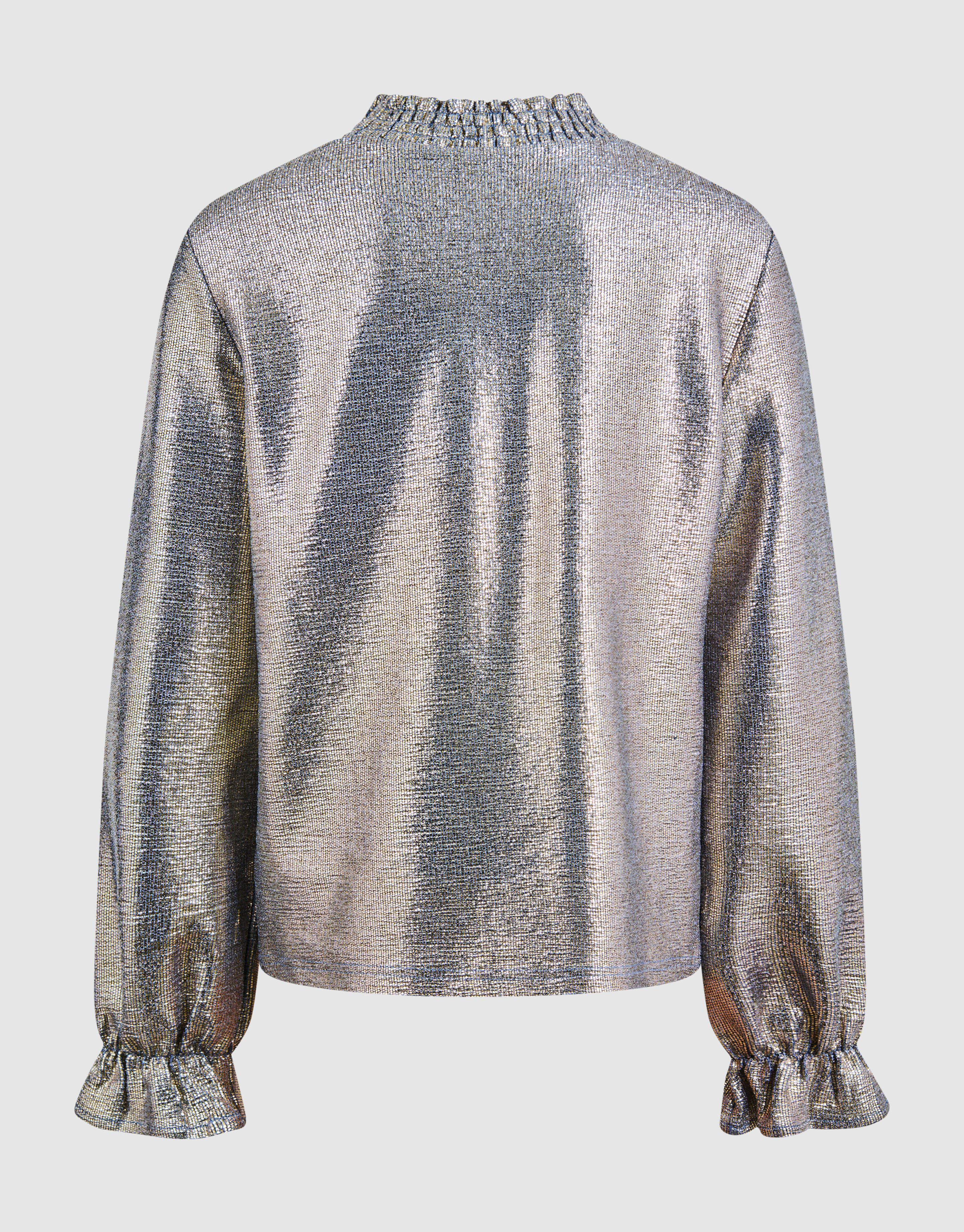 Metallisches Langarm-Top Blau/Silber SHOEBY GIRLS