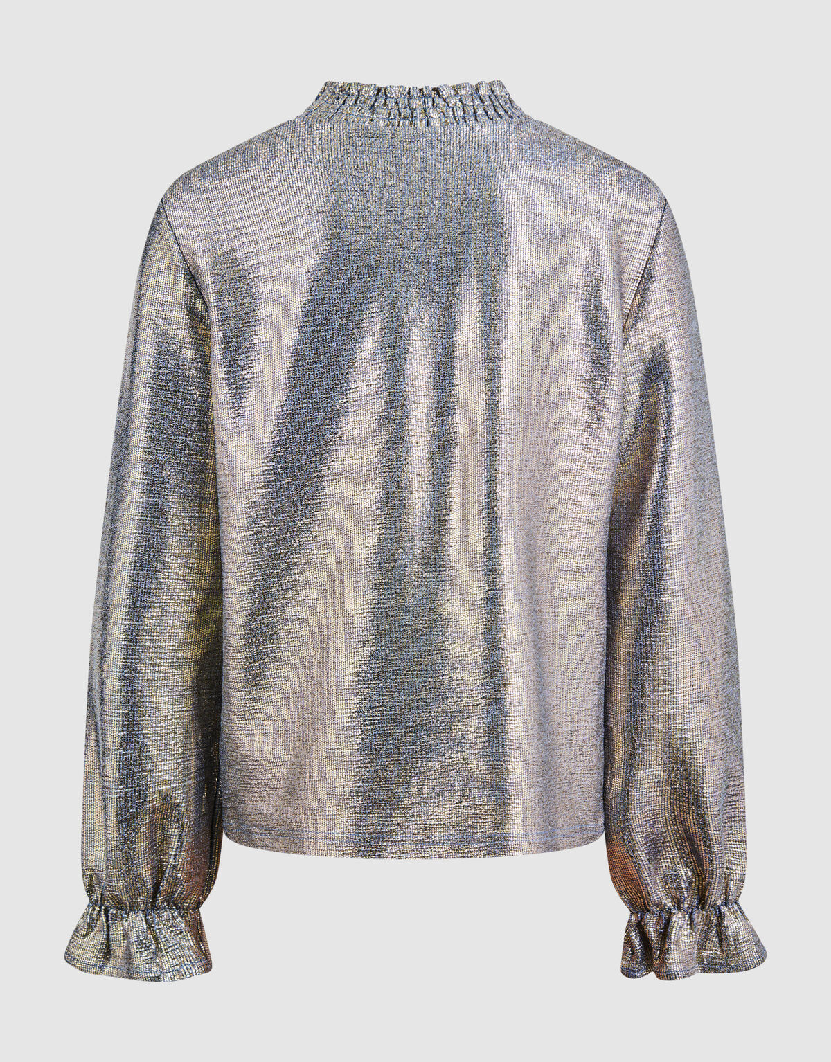 Metallisches Langarm-Top Blau/Silber SHOEBY GIRLS