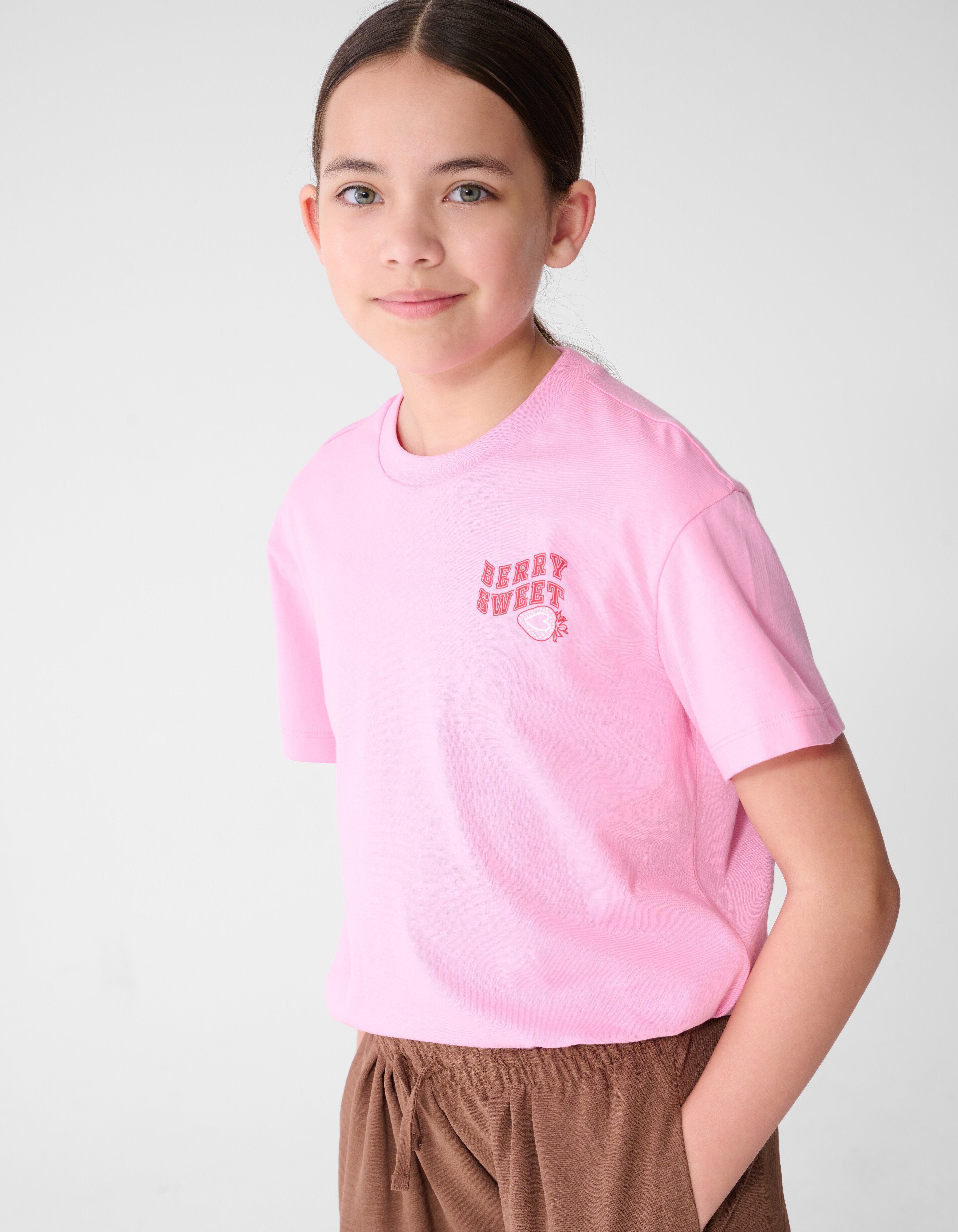 Erdbeer-Kunst T-Shirt Rosa SHOEBY GIRLS