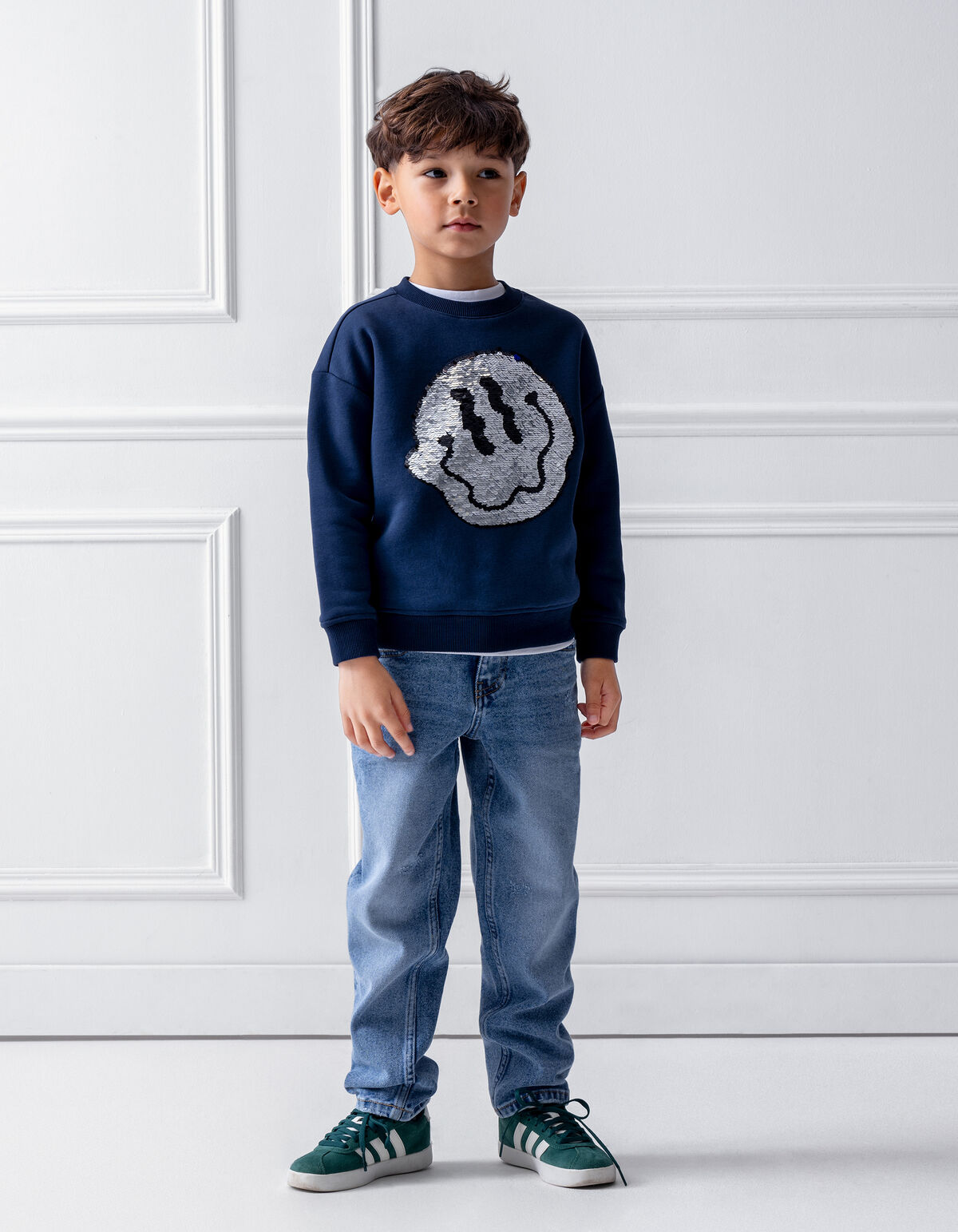 Artwork Sweater Donkerblauw SHOEBY BOYS