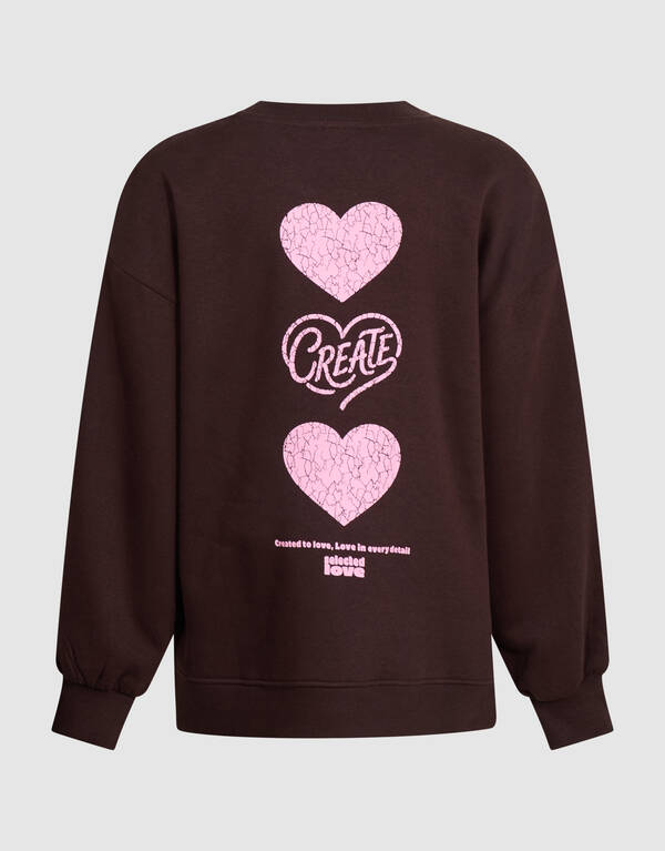 Baseball Artwork Sweatshirt Braun SHOEBY GIRLS