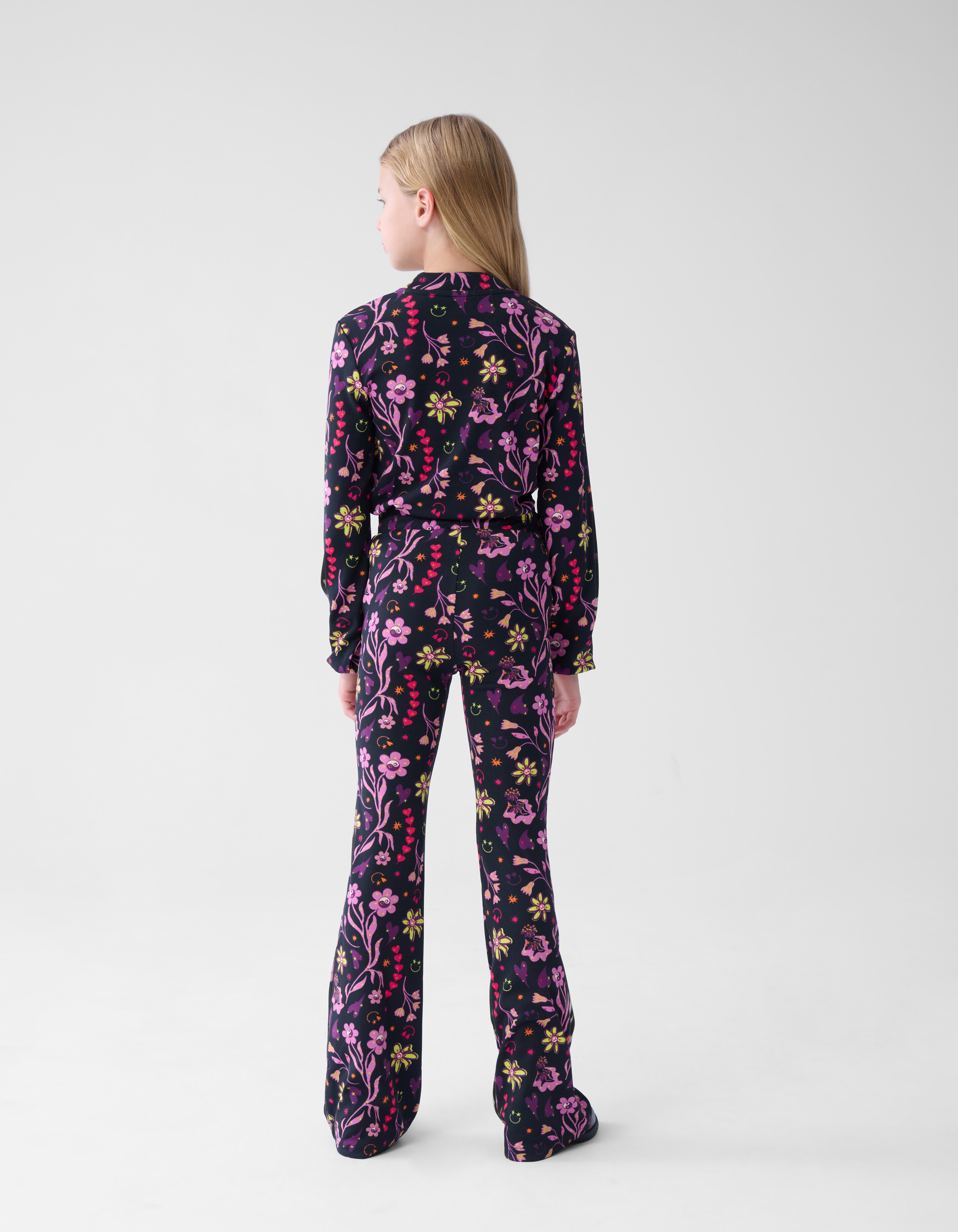 Smile Rib Flared Legging Schwarz SHOEBY GIRLS