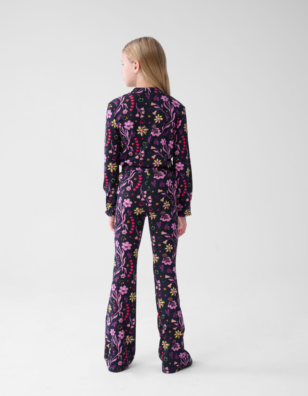 Smile Rib Flared Legging Schwarz SHOEBY GIRLS