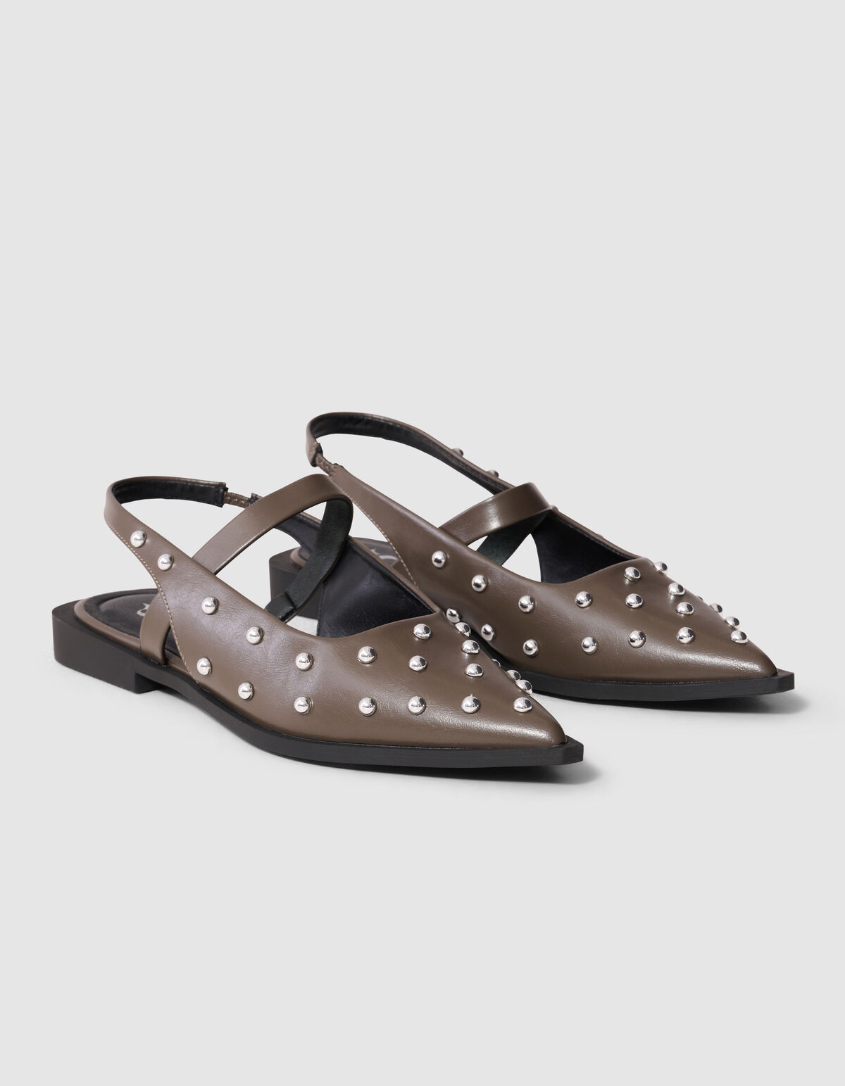 Nieten-Slingback Dunkelgrau SHOEBY SHOES