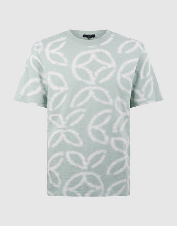 All Over Logo T-Shirt Hellgr&uuml;n SHOEBY MEN