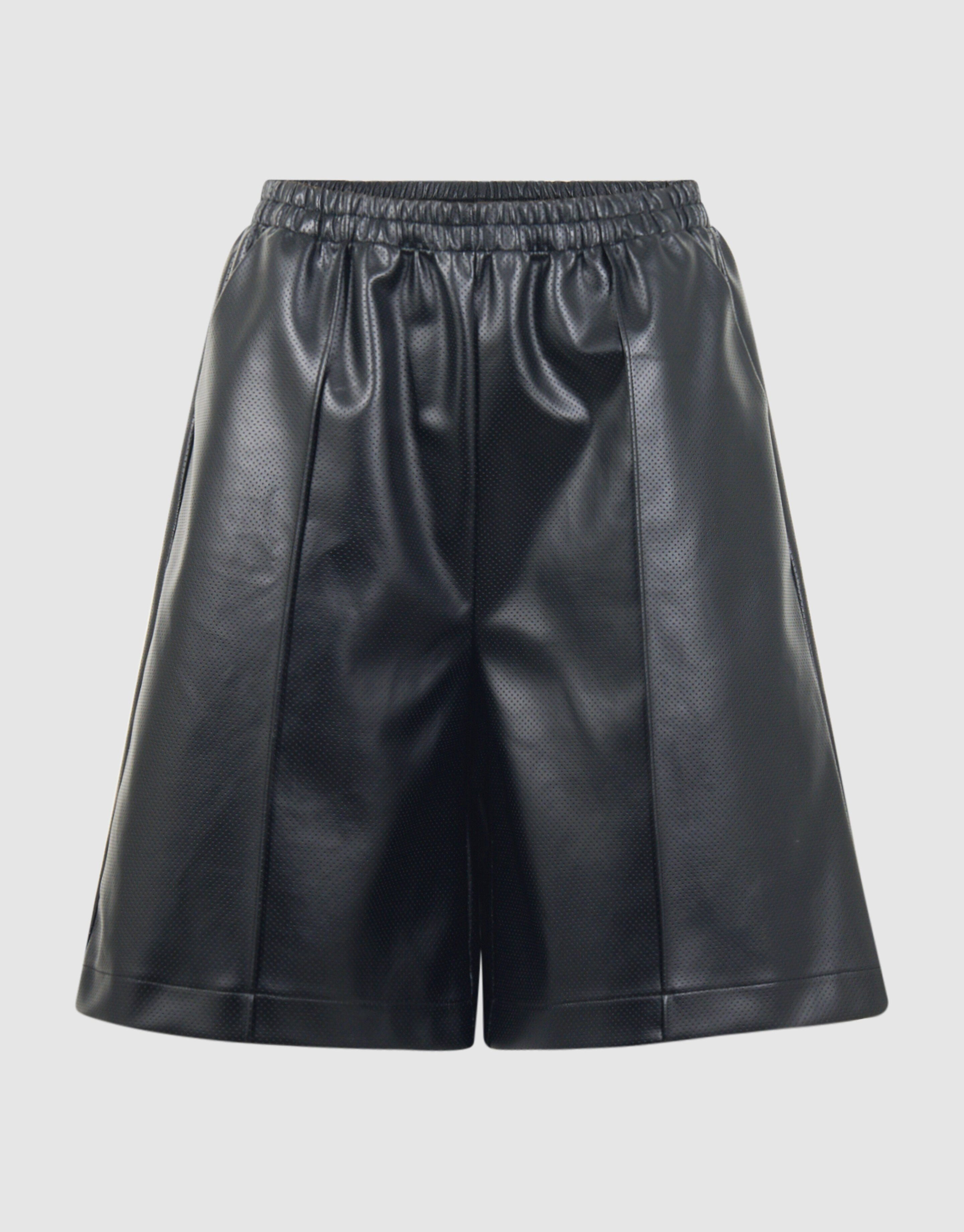 Relaxed Fit Vegane Leder Shorts Schwarz SHOEBY WOMEN