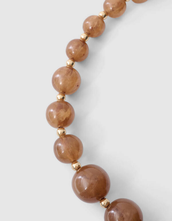 Perlenkette Hellbraun SHOEBY ACCESSOIRES