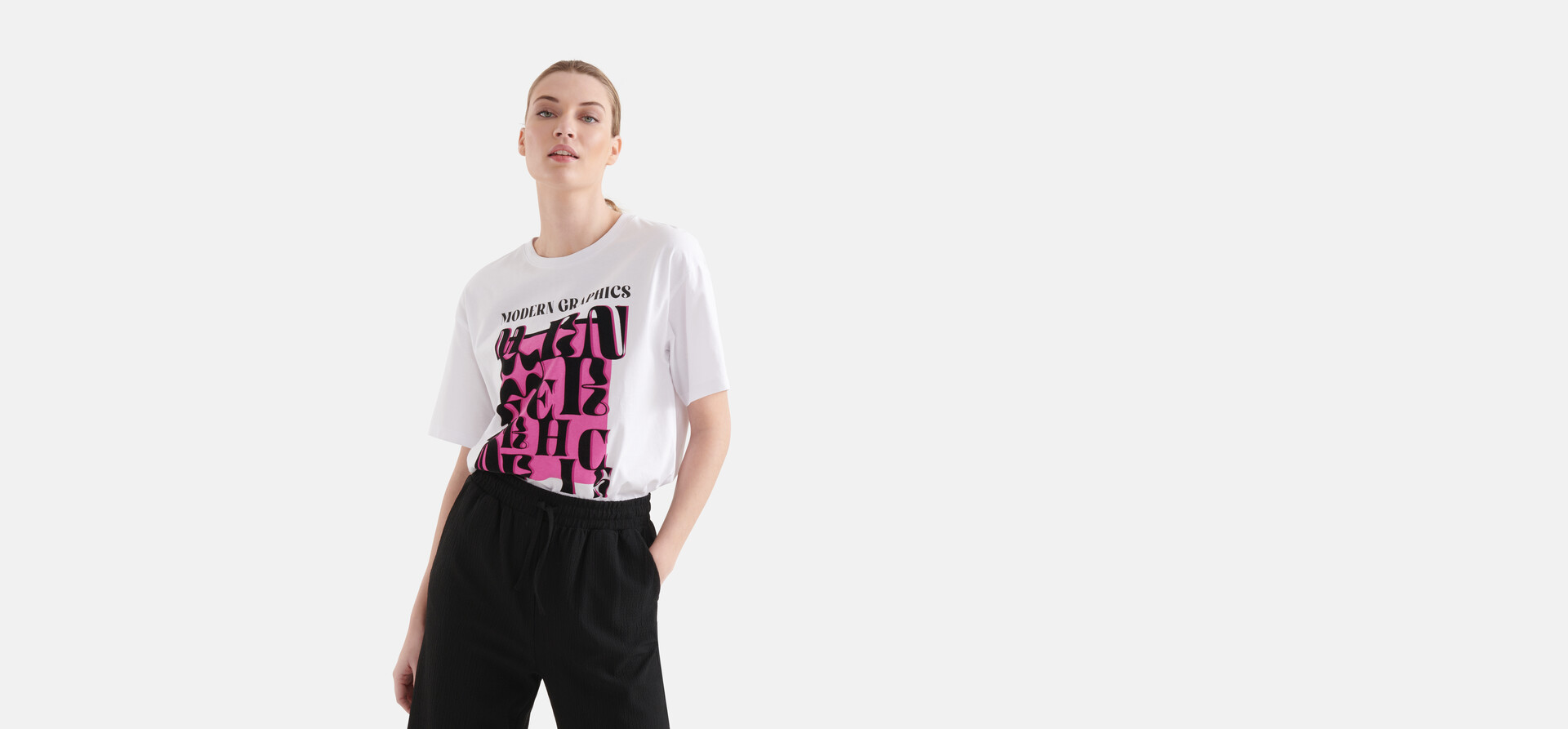 Grafik-T-Shirt Weiß SHOEBY WOMEN