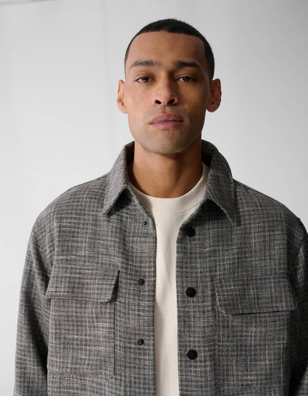 Kariertes Overshirt Grau SHOEBY MEN