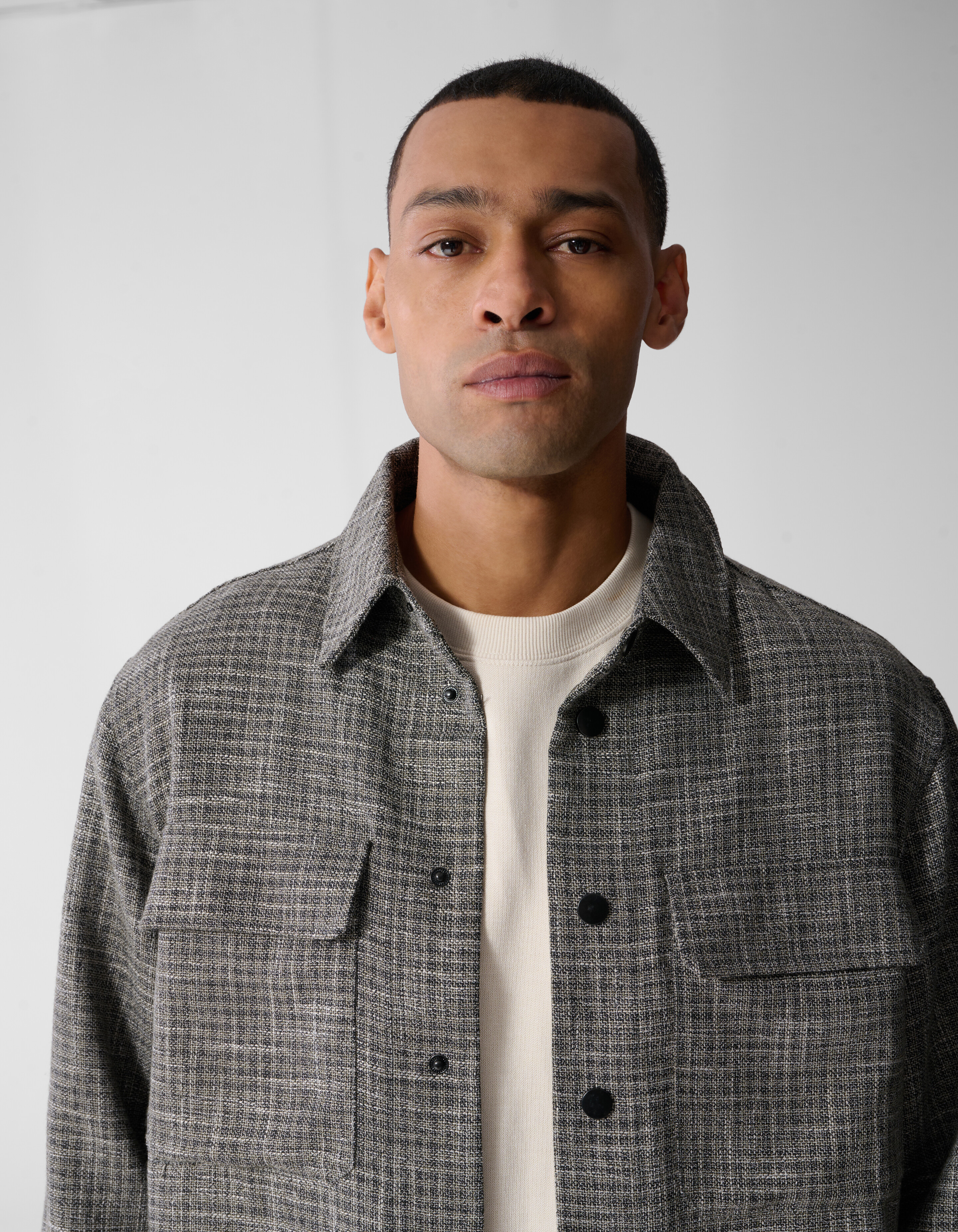 Kariertes Overshirt Grau SHOEBY MEN