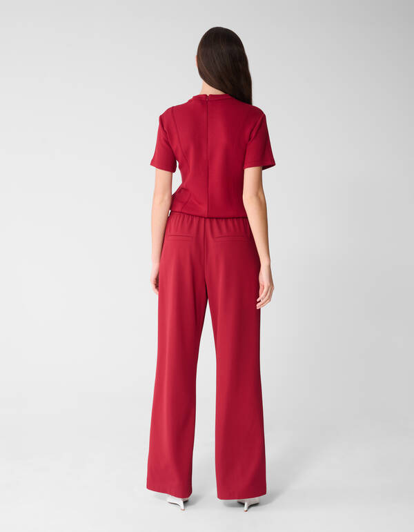 Basic-Hose mit weitem Bein, rot SHOEBY WOMEN