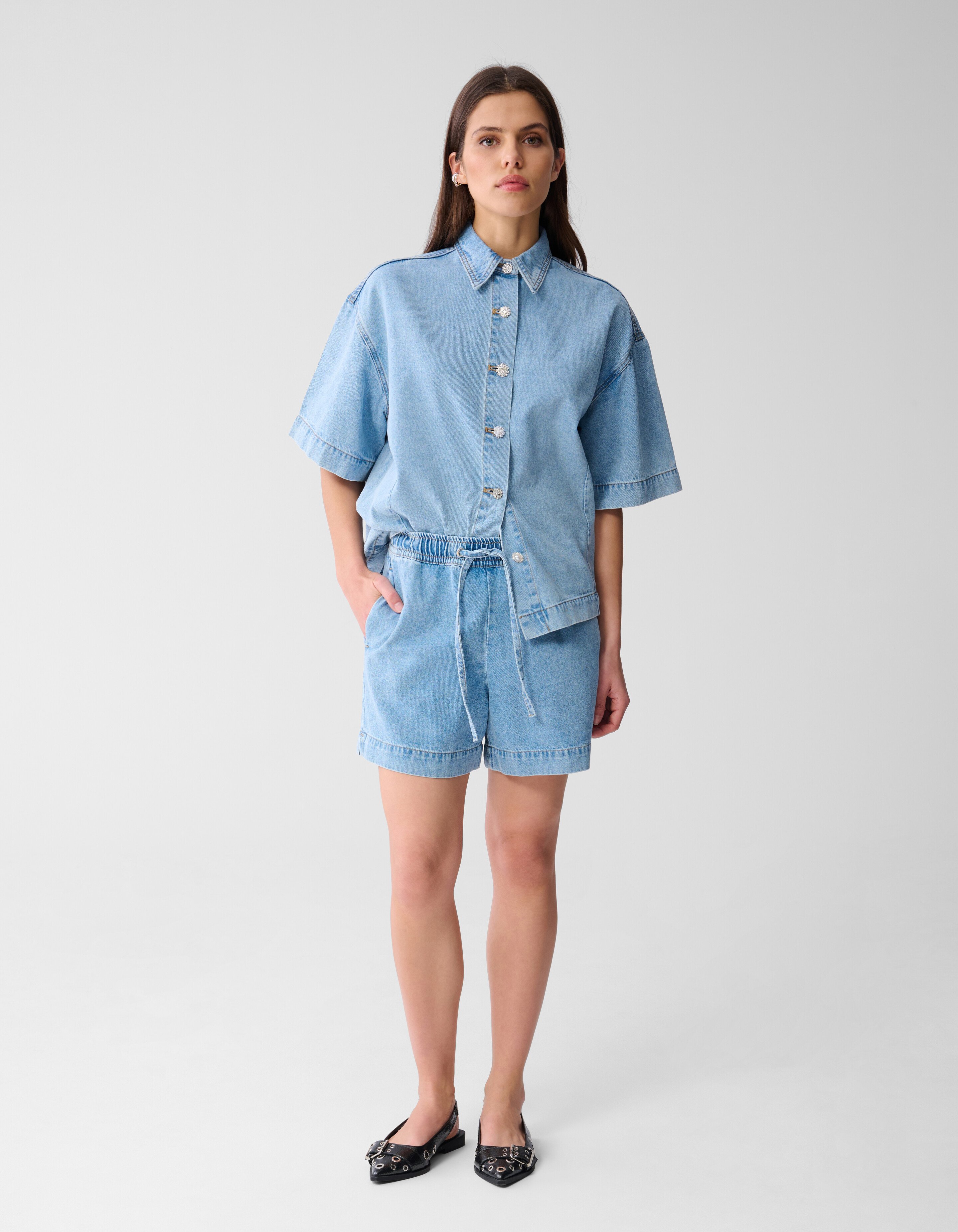 Denim Short Bleached By Monica SHOEBY WOMEN