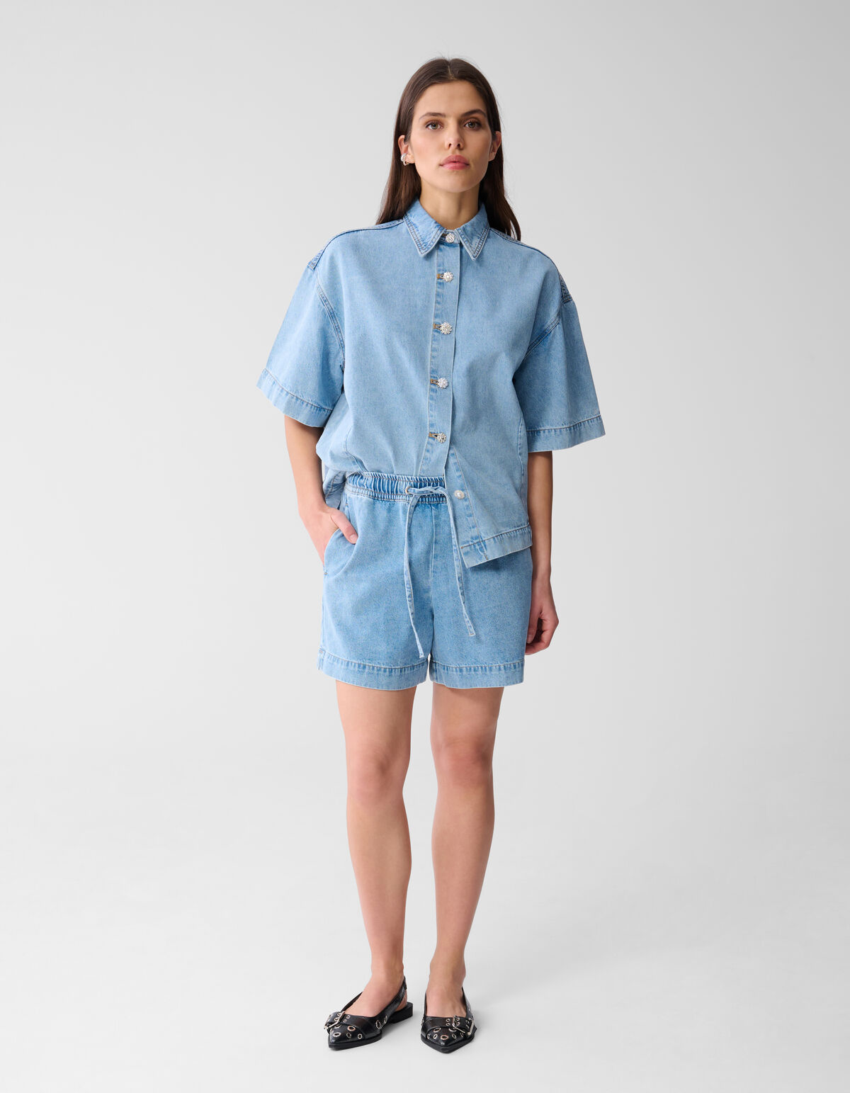 Denim Short Bleached By Monica SHOEBY WOMEN