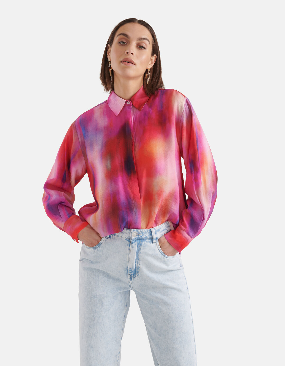 Farbige Tie Dye Bluse SHOEBY WOMEN