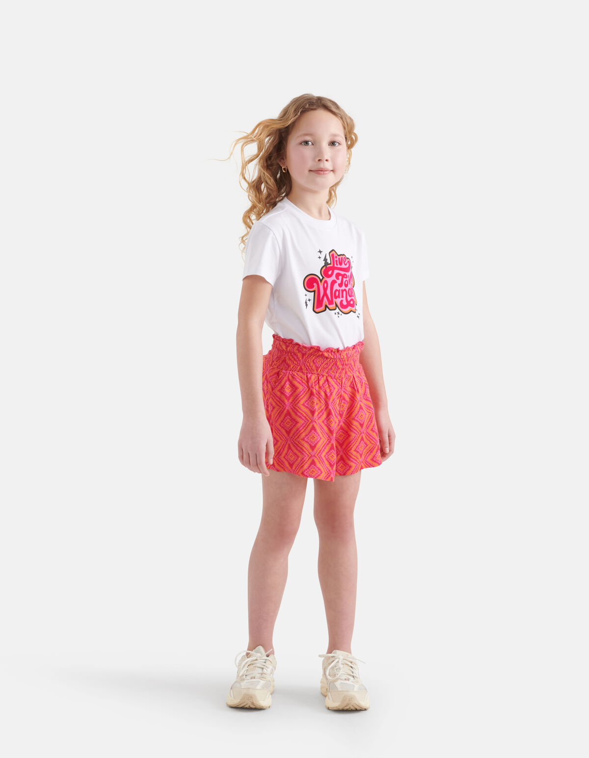 Samtdruck-T-Shirt Weiß SHOEBY GIRLS