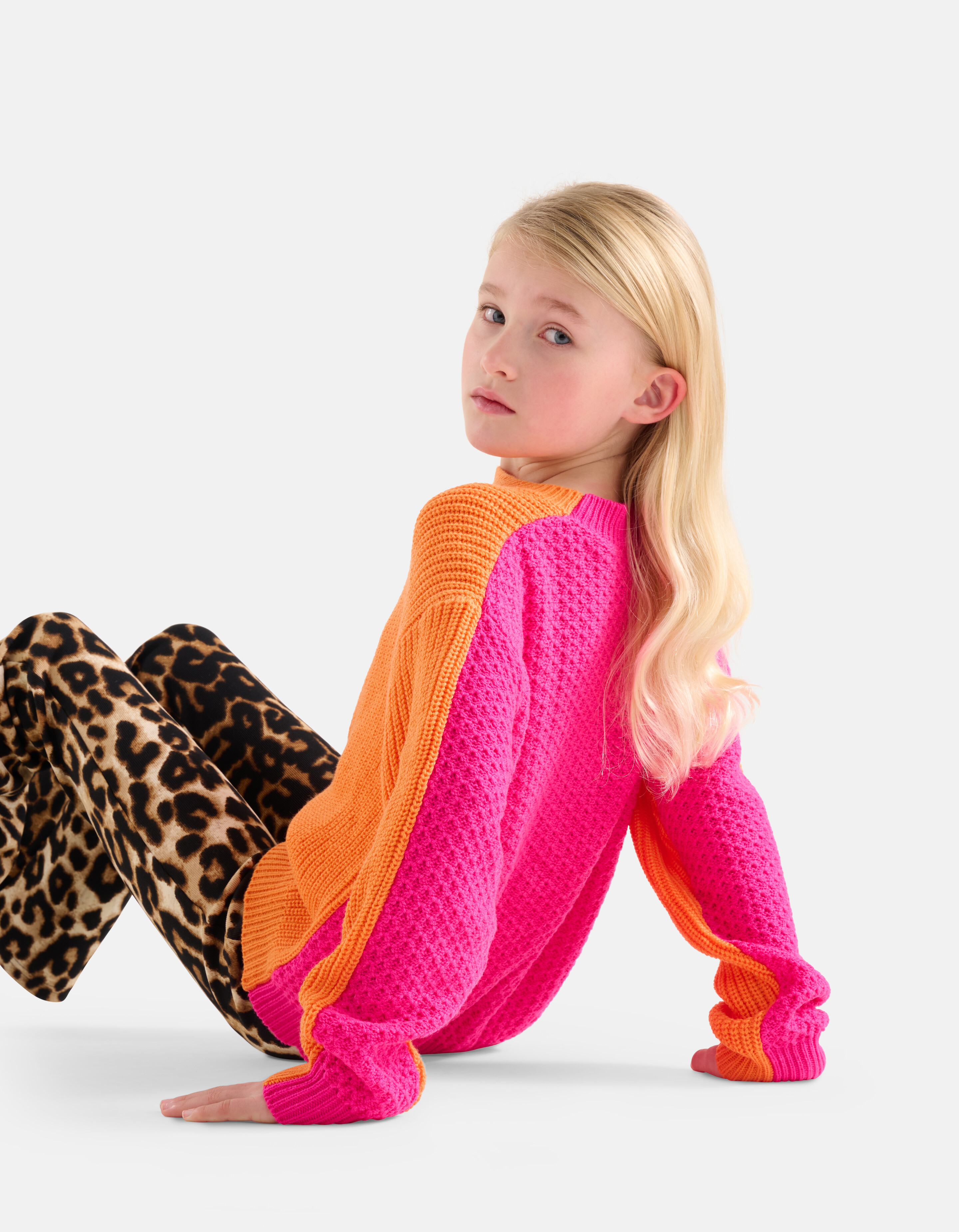 Colourblock Pullover Orange SHOEBY GIRLS