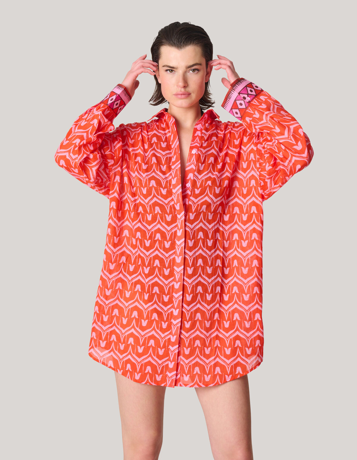 Bedruckte Strandbluse Rood SHOEBY WOMEN
