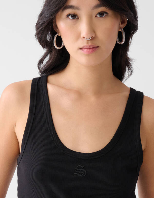 Shoeby Logo Tank Top Schwarz SHOEBY WOMEN