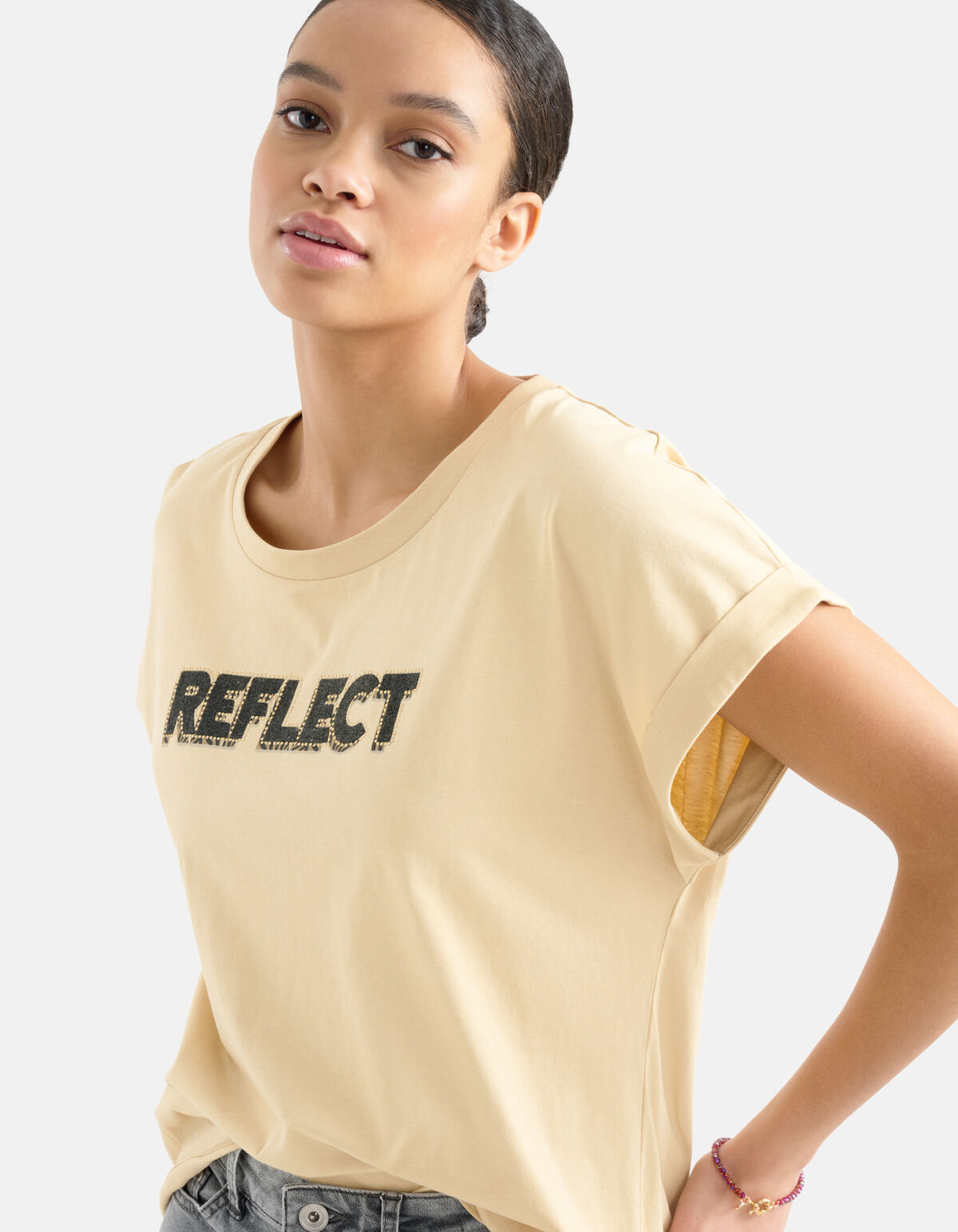 Kunstwerk T-shirt Beige SHOEBY WOMEN