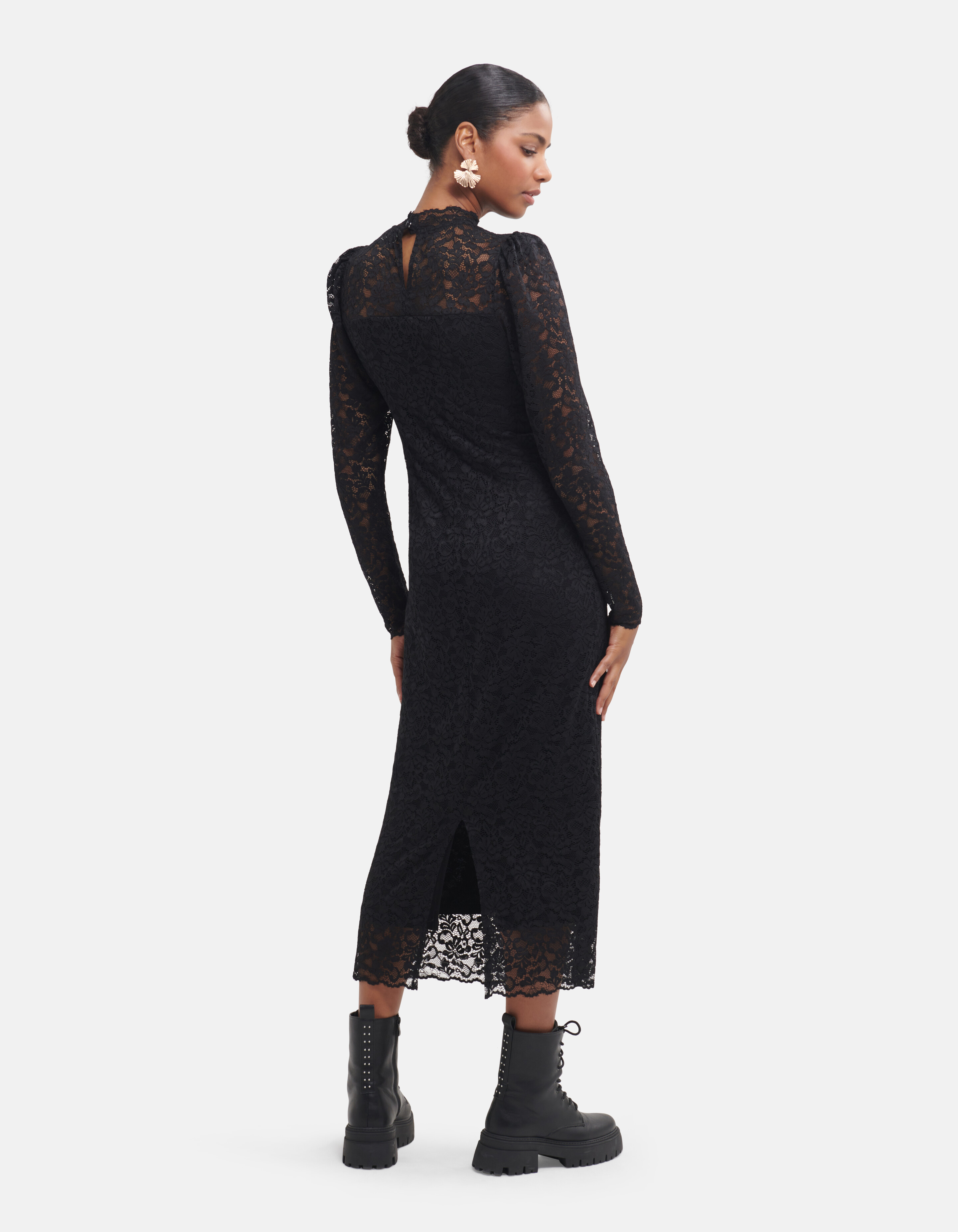 Maxikleid aus Spitze Schwarz von Fred SHOEBY WOMEN