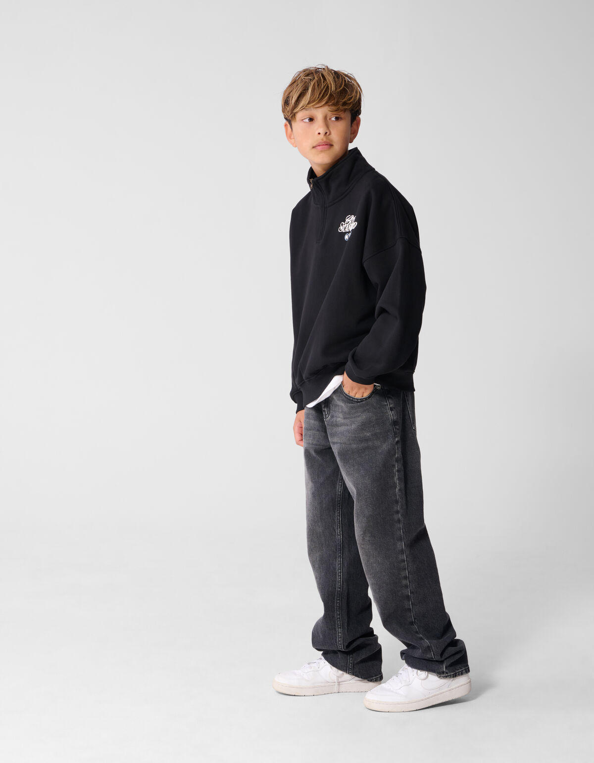 City Zip Sweatshirt Schwarz SHOEBY BOYS
