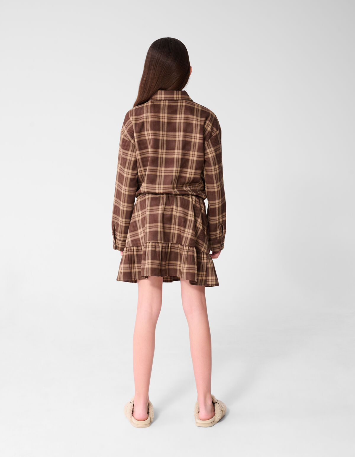 Kariertes Kleid Braun SHOEBY GIRLS