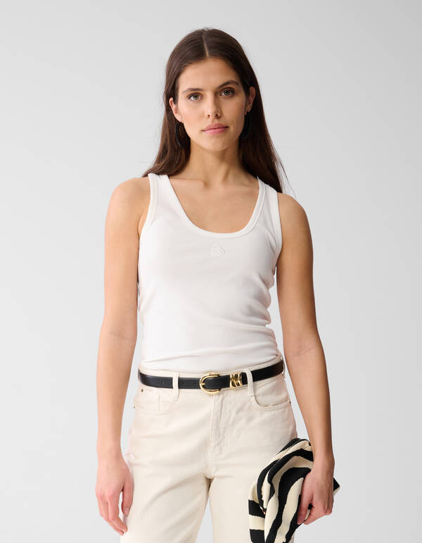 Shoeby Logo Tanktop Wit SHOEBY WOMEN