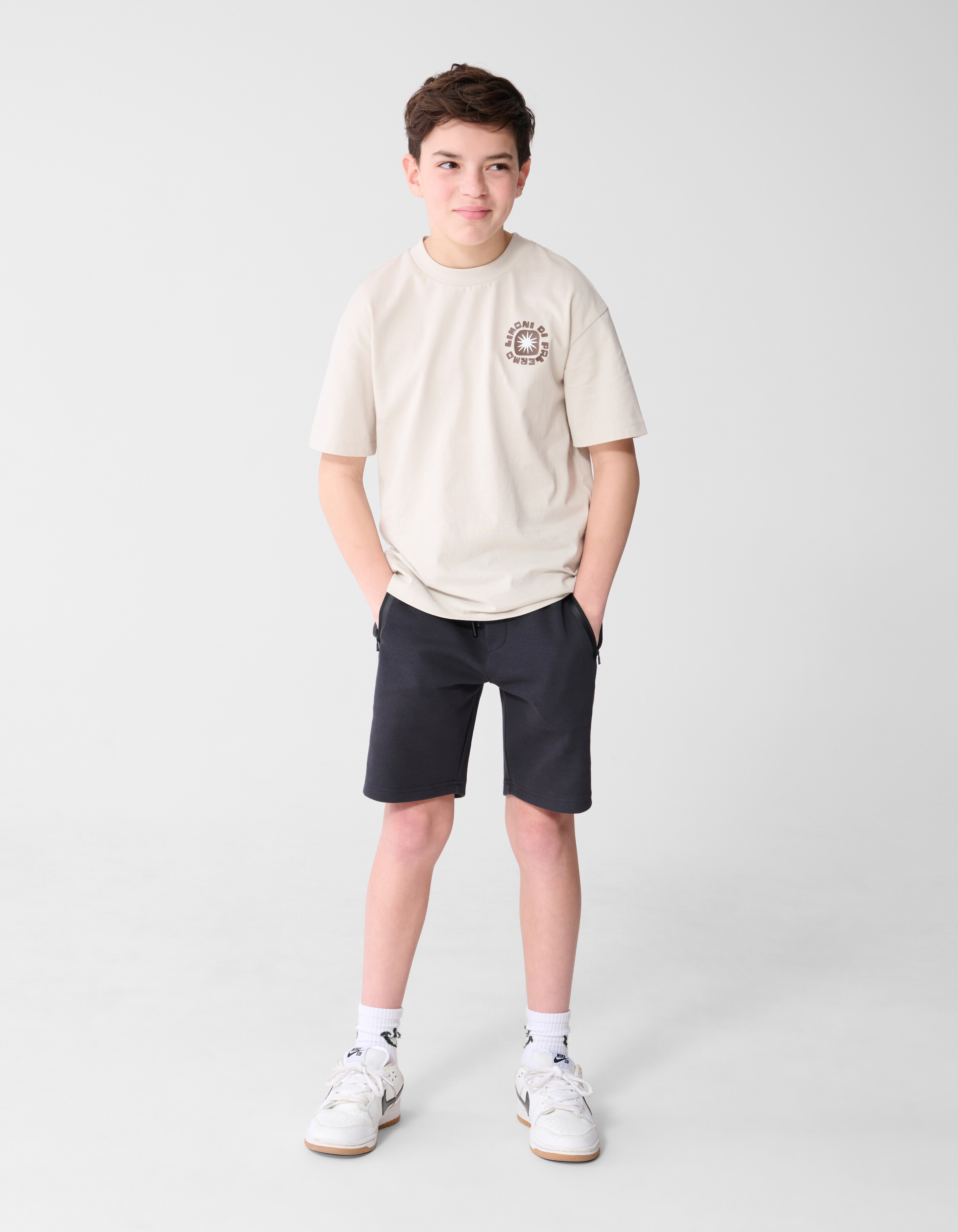 Zitronen-Kunst T-Shirt Beige SHOEBY BOYS