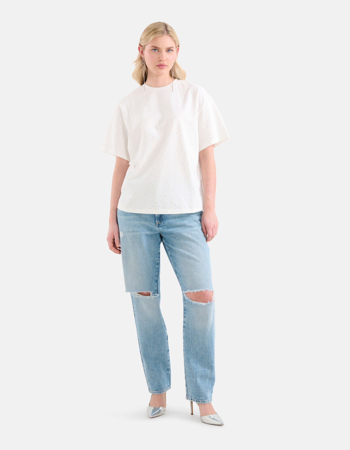Strass-T-Shirt Off White SHOEBY WOMEN