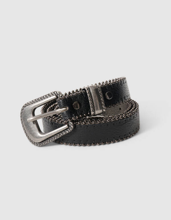 Ball Chain G&uuml;rtel Schwarz/Silber SHOEBY ACCESSOIRES