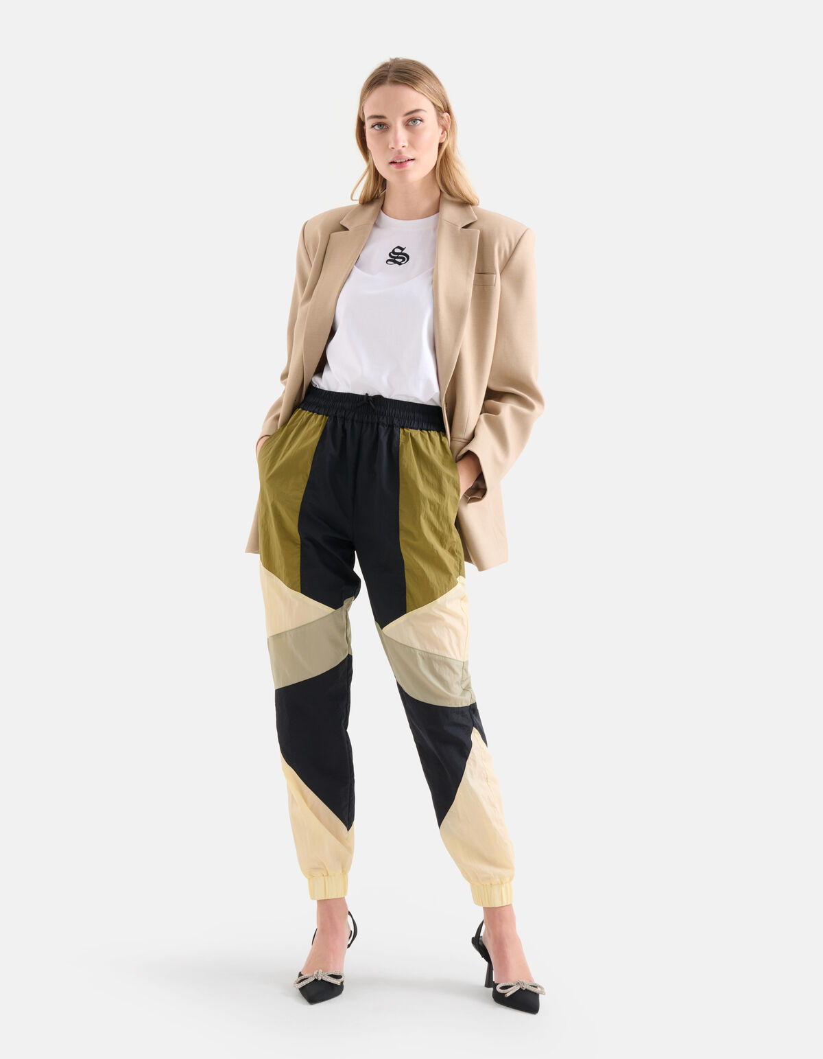 Colorblock-Fallschirmhosen SHOEBY WOMEN