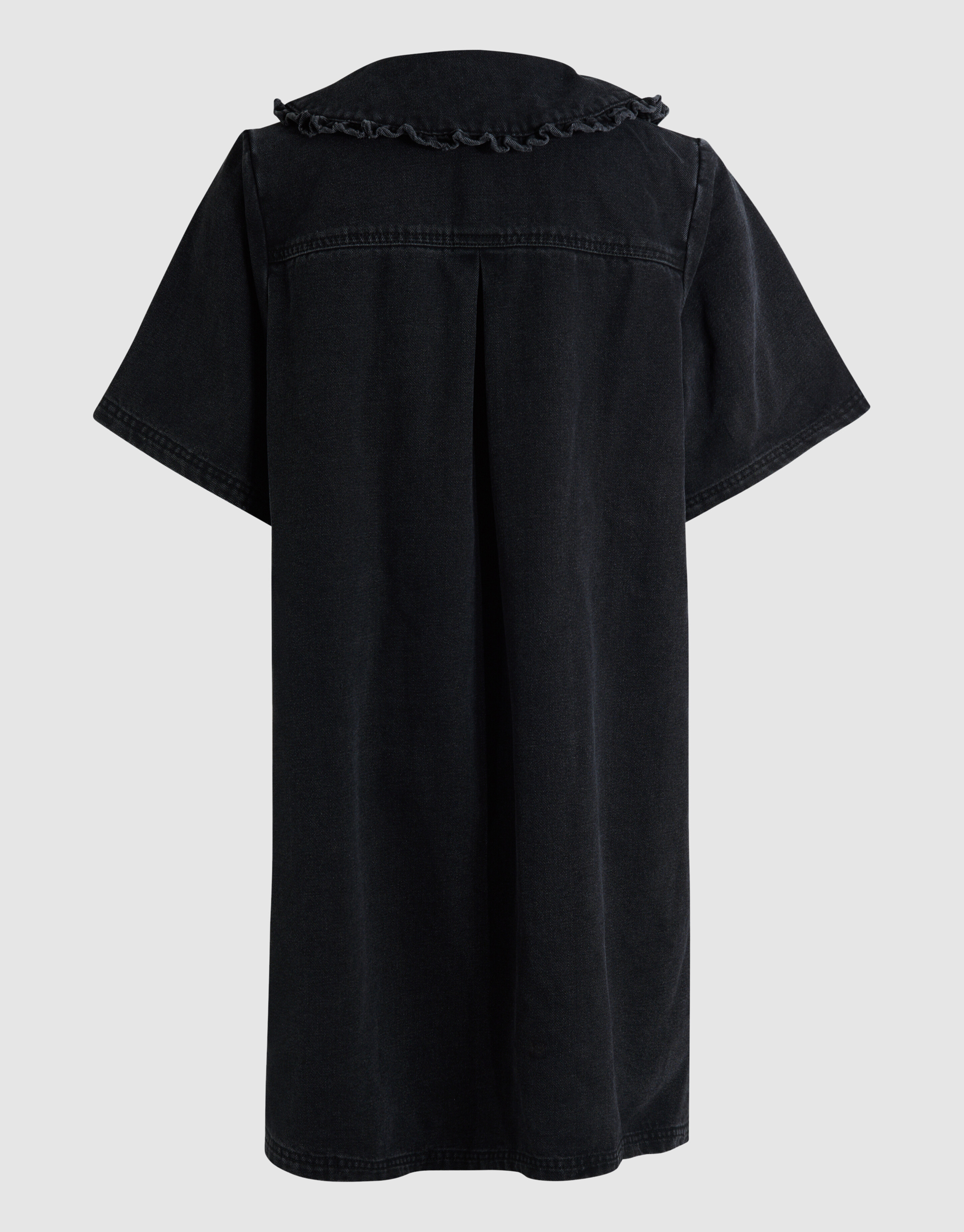 Midikleid mit Denimkragen Schwarz SHOEBY WOMEN