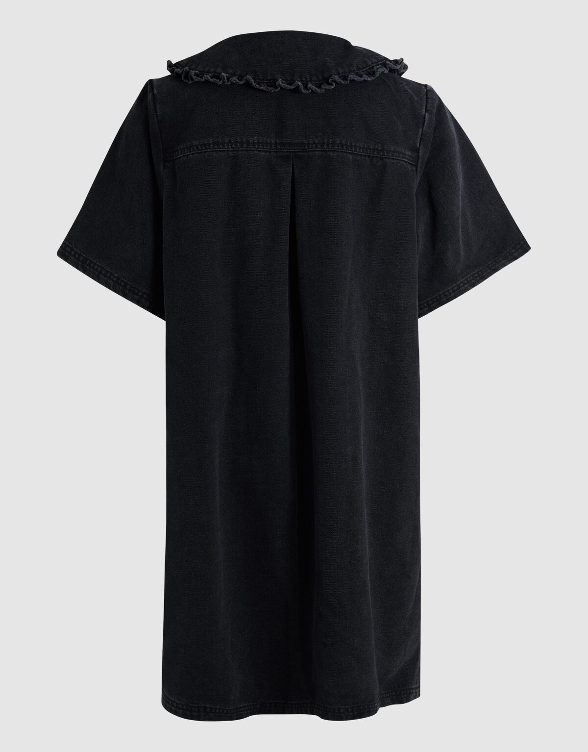 Midikleid mit Denimkragen Schwarz SHOEBY WOMEN