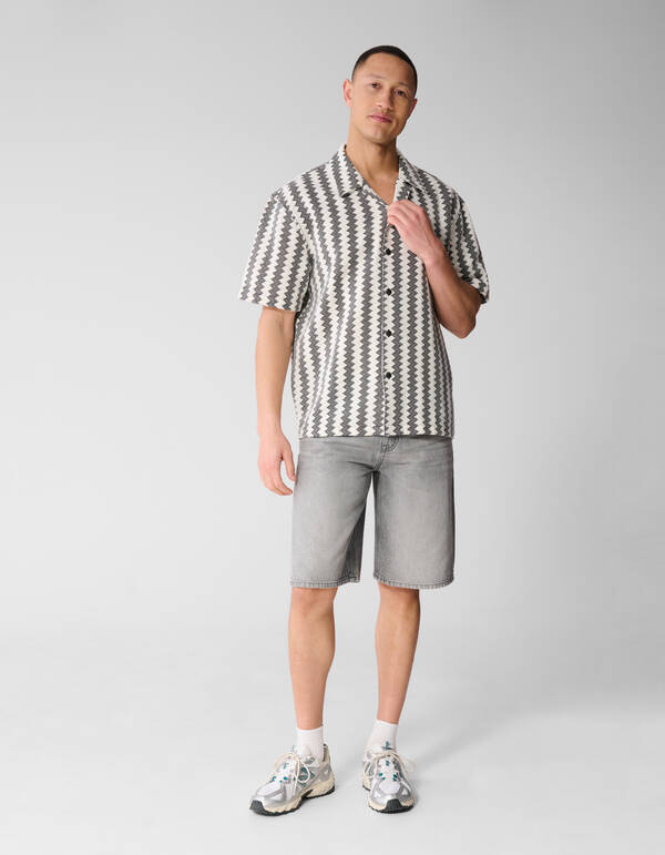 Gewebtes Overshirt Schwarz SHOEBY MEN