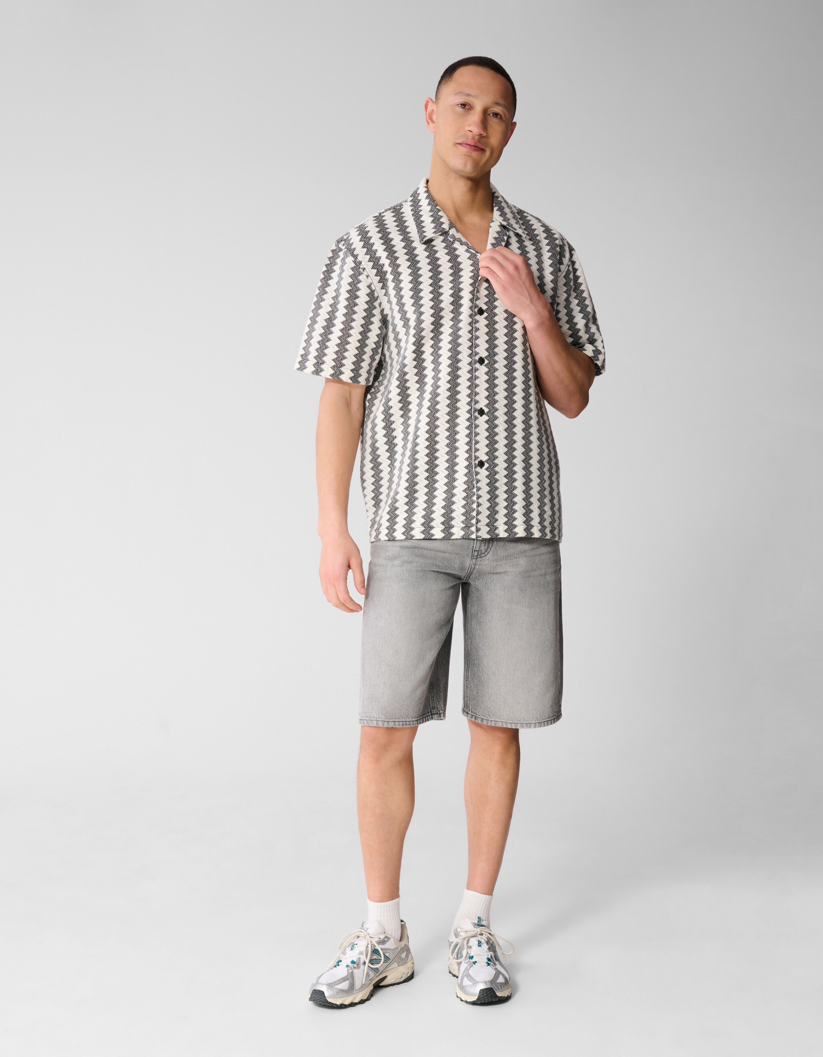 Gewebtes Overshirt Schwarz SHOEBY MEN