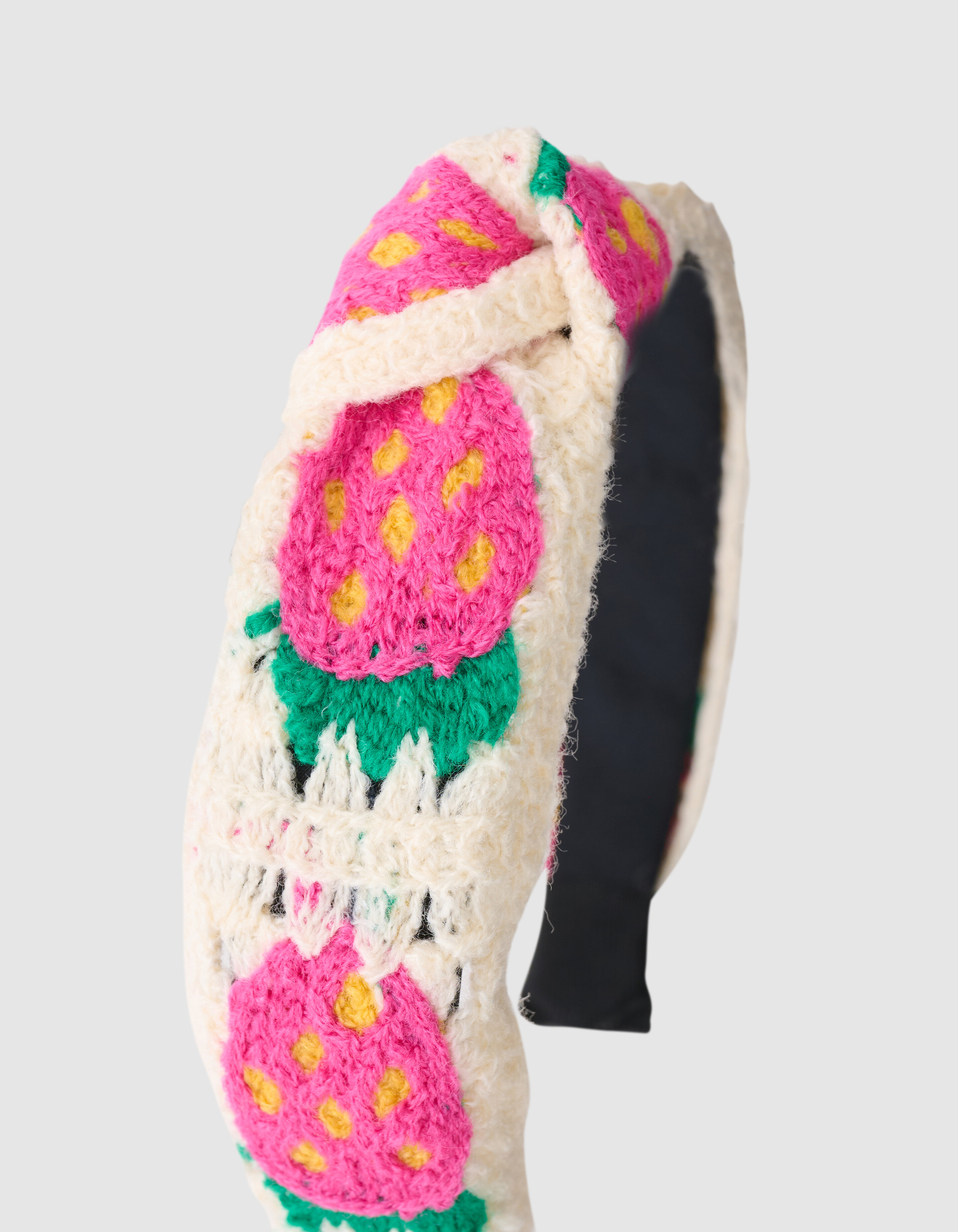 Gestricktes Erdbeer-Haarband Gebrochen Wei&szlig; SHOEBY ACCESSOIRES