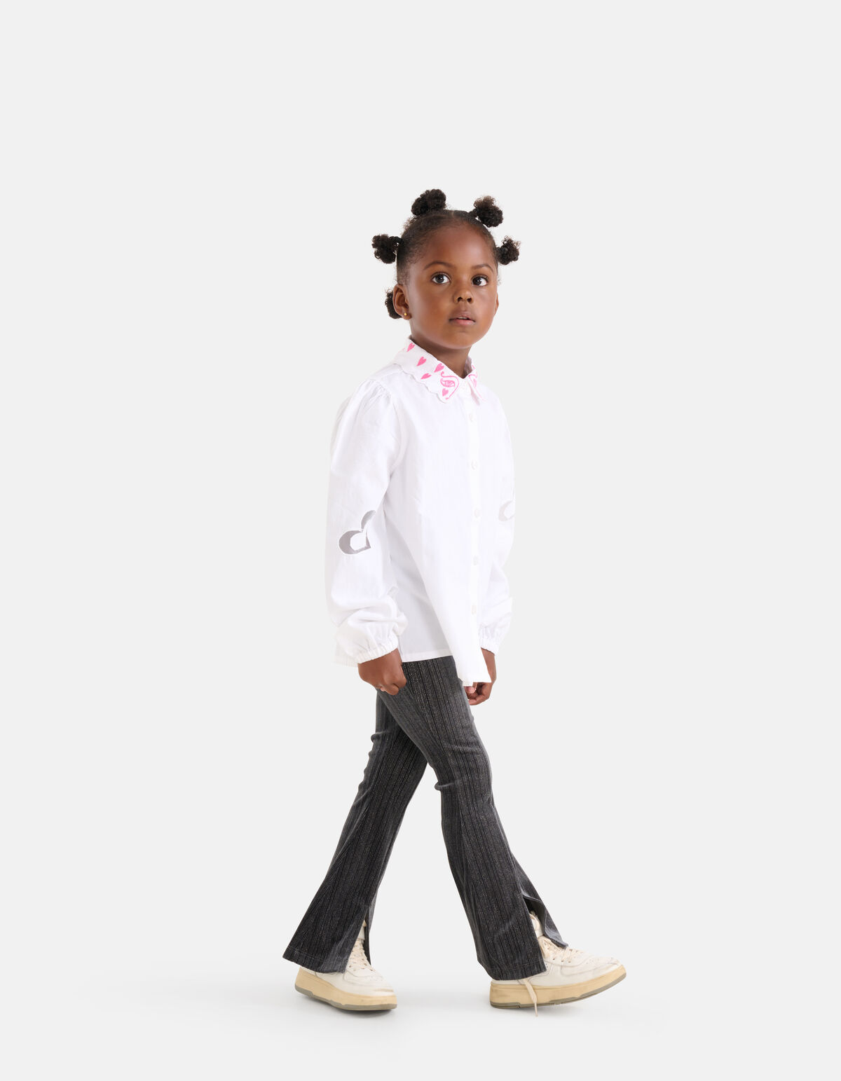 Mesh-Bluse Weiß SHOEBY GIRLS