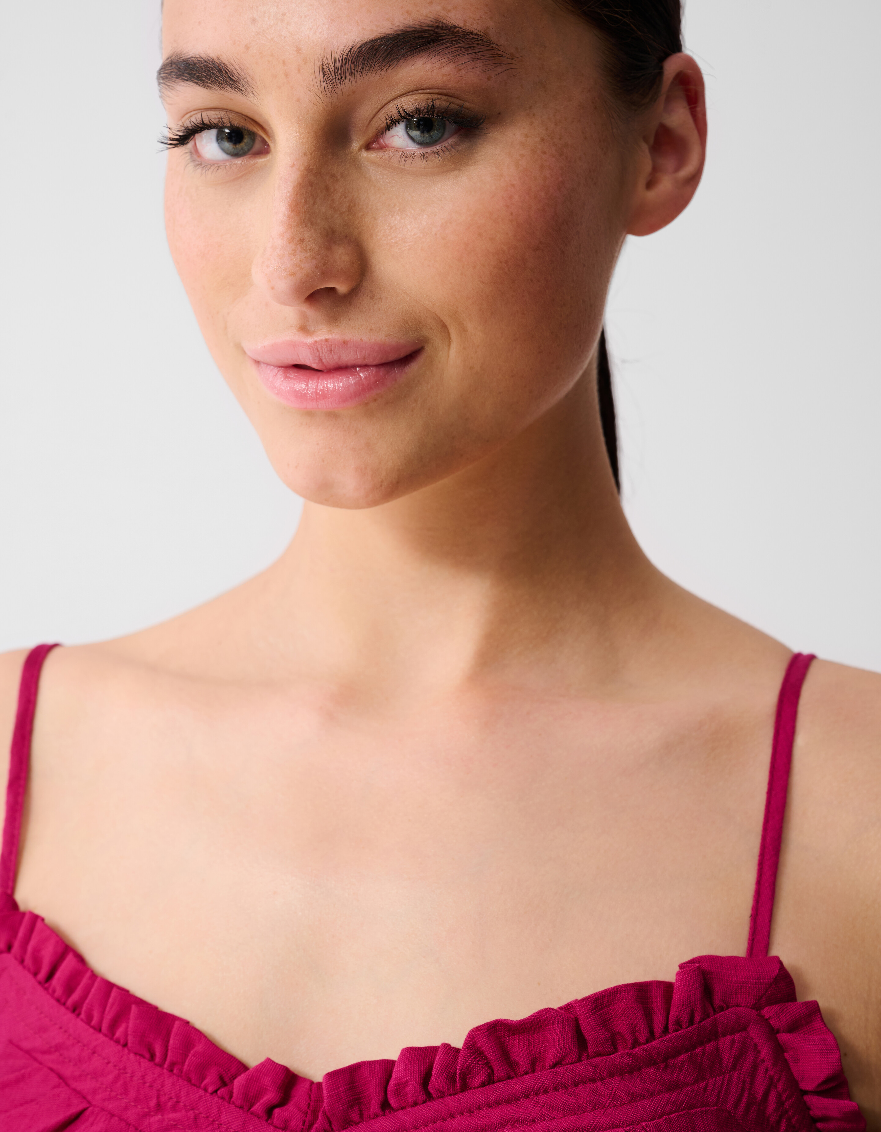 Rüschen-Maxikleid Rosa SHOEBY WOMEN