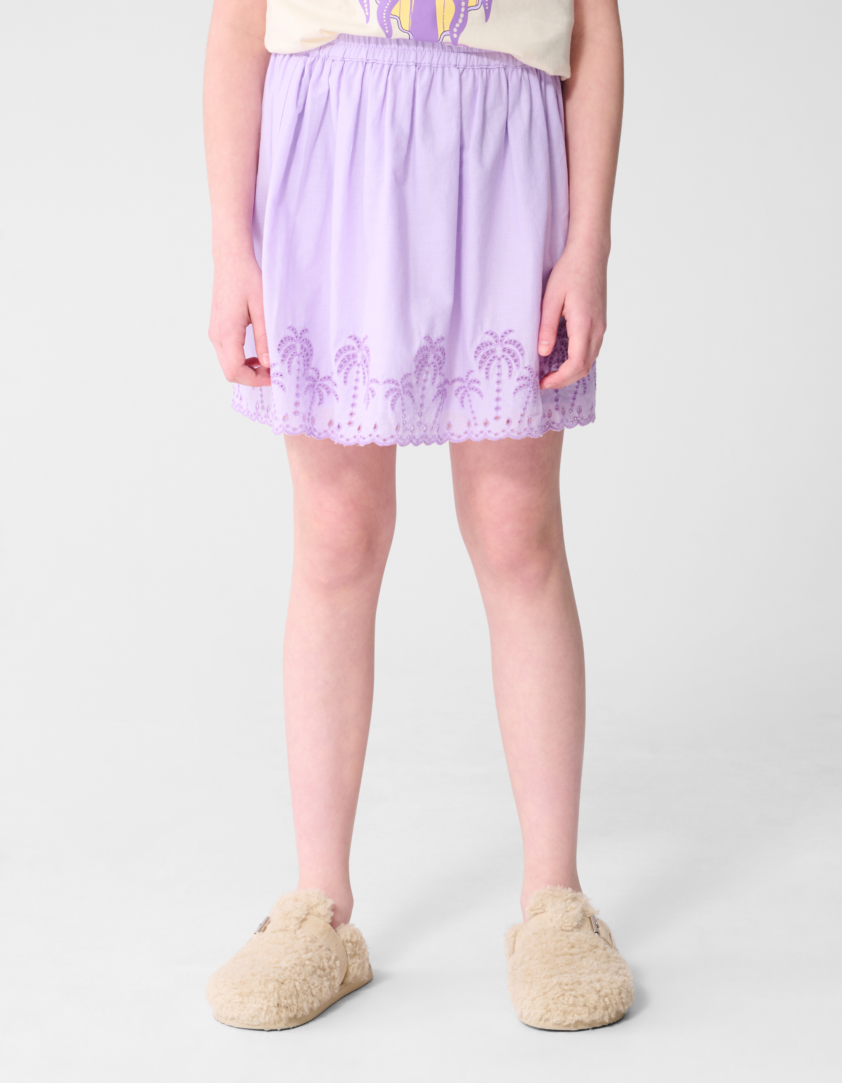 Palmstickerei Minirock Helllila SHOEBY GIRLS