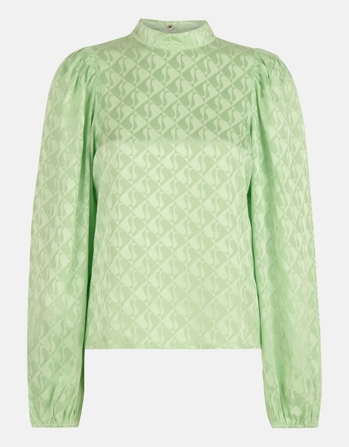 Satin Jacquard Bluse Grün SHOEBY WOMEN