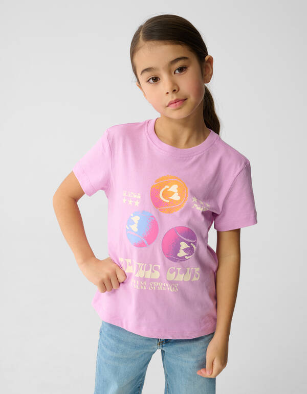 Tennis Artwork T-Shirt Hellrosa SHOEBY GIRLS