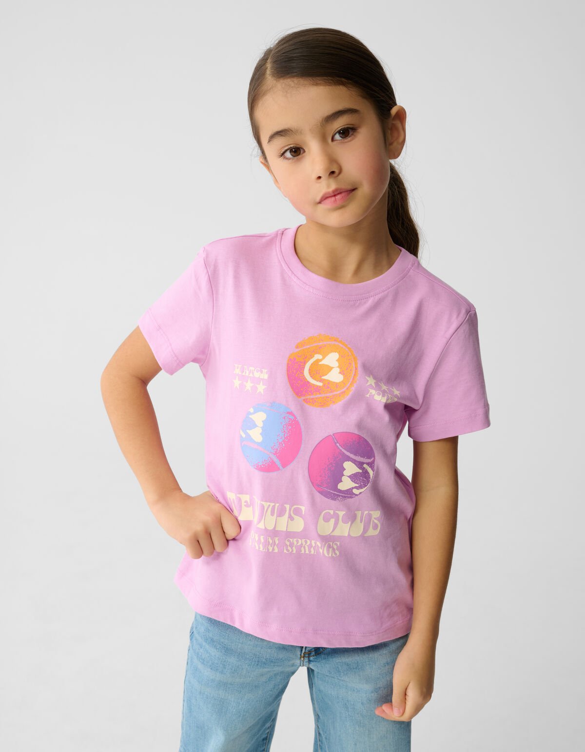 Tennis Artwork T-Shirt Hellrosa SHOEBY GIRLS